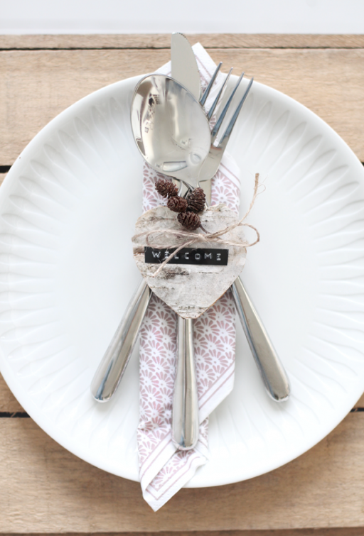 Table setting: Handmade with love