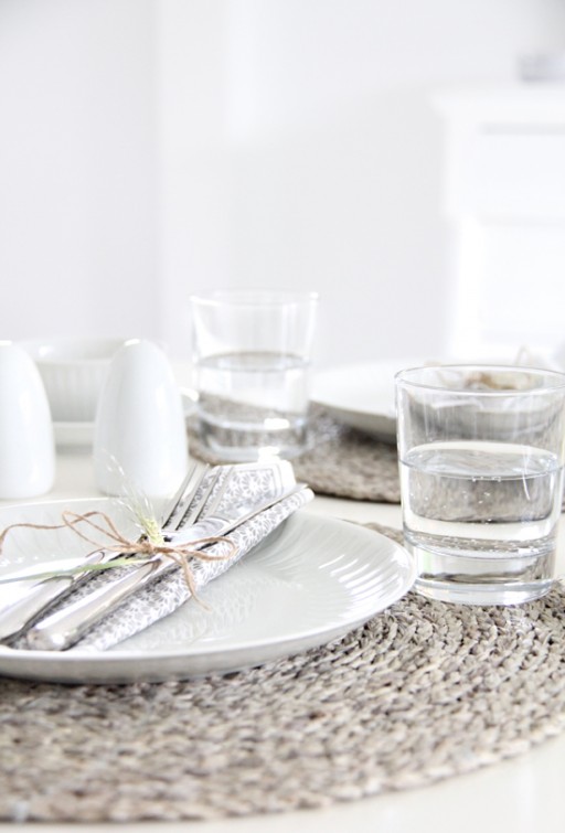 Table setting: Lunch for two